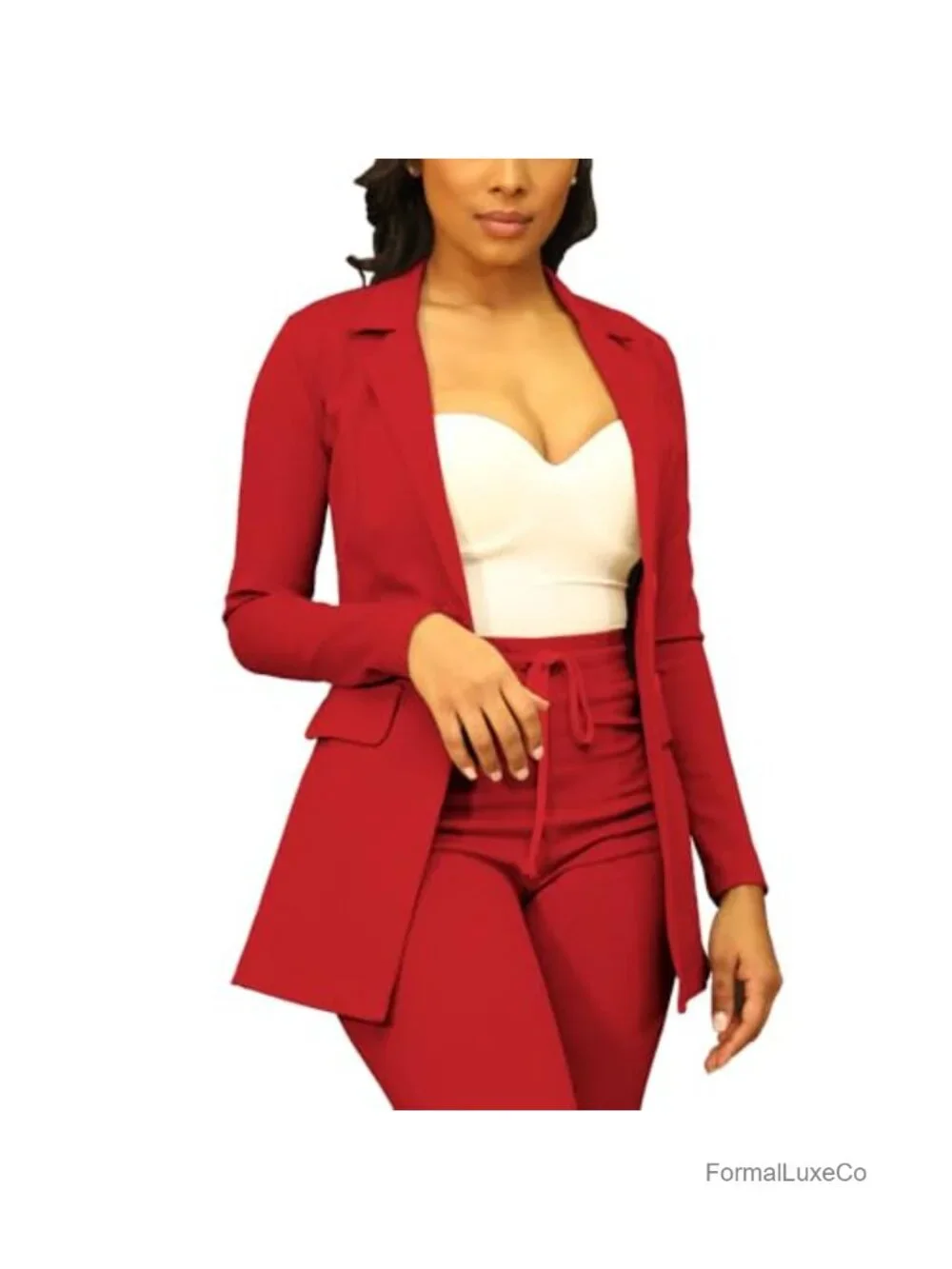 Casual Open Front Long Sleeve Work Business Blazer Jacket